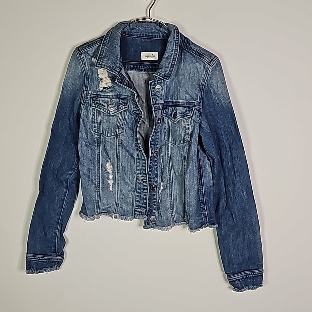 BOOTLEGGER small distressed style jean jacket